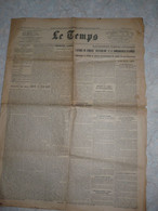 Journal Le Temps 2 Juin 1937 Incident Espagne Allemagne  Alméria Attitude Italie Exposition Paris Congrès Chemin De Fer - Andere