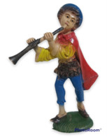 09633 Pastorello Presepe - Statuina In Plastica - Musicante - Presepi