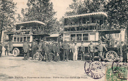 CPA De PARIS - Nouveaux Autobus. - Transporte Público