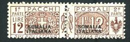 SOMALIA 1926 PACCHI POSTALI 12 L. SASSONE N.51  ** MNH - Somalie
