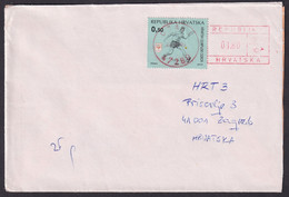 Croatia, 1995, Letter With Sport Tax Obigatory Stamp - Tennis Motif (red Cancellation) - Croatia