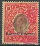 East Africa And Uganda 5R 1905/7 ☀ Revenue - Duty - Used Stamp - Protectorados De África Oriental Y Uganda