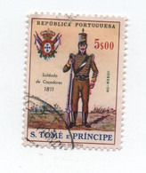 PORTUGAL»St. THOMAS & PRINCE»5$00»1965»MILITARY UNIFORMS»MICHEL ST 400»USED - St. Thomas & Prince