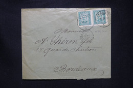 PORTUGAL - Enveloppe Pour La France En 1893, Affranchissement En Paire  - L 108028 - Briefe U. Dokumente
