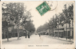 CPA -  46 - Cahors - Boulevard Gambetta - 1908 - Cahors