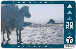 Faroe - Faroese Telecom (Magnetic) - Horse - 30Kr. - 25.000ex, Used - Islas Faroe