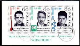 POLAND 1964 Launch Of Vosklhpd Space Mission Block Used.  Michel Block 35 - Gebraucht