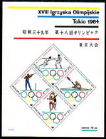 POLAND 1964 Olympic Games, Tokyo Block MNH / **.  Michel Block 33 - Unused Stamps