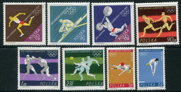 POLAND 1964 Olympic Games, Tokyo MNH / **.  Michel 1514-21 - Unused Stamps