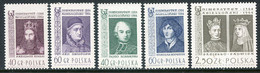 POLAND 1964 Jagellonian University MNH / **.  Michel 1485-89 - Unused Stamps