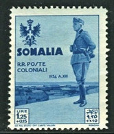 SOMALIA 1935 VISITA DEL RE IN SOMALIA 1,25+15 C. ** MNH - Somalia