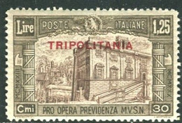 TRIPOLITANIA 1930 MILIZIA III 1,25 **MNH CENTRATO - Tripolitania