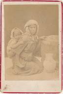 CABINET - Portrait Ethnique- Femme Et Enfant - Afrique Du Nord - Anonyme - Ca 1890/1900  (BP) - Anciennes (Av. 1900)
