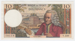 France 10 Francs 1966 VF++ Pick 147b 147 B - 10 F 1963-1973 ''Voltaire''
