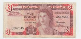 Gibraltar 1 Pound 1975 F+ P 20a - Gibraltar