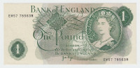 GREAT BRITAIN £ 1 POUND 1970 - 77 ( Signature J. B. Page ) UNC NEUF P 374g 374 G - 1 Pound