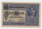 Germany 5 Mark 1917 AUNC+ CRISP Banknote P 56a  56 A - 5 Mark