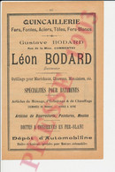 Publicité 1903 Quincaillerie Gustave Léon Bodard Commentry Pinel Elègido Auguste Blanchon Epicerie Mathonnat CHV86 - Ohne Zuordnung