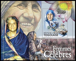 Togo 2011 MNH MS, Mother Teresa Nobel Peace Winner, Nursing Sick - Moeder Teresa