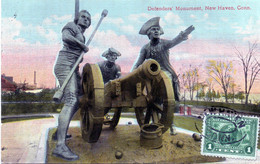 CPA -  NEW  HAVEN - CONN -  Defenders '   Monument - New Haven