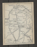 CARTE PLAN 1910 - ENVIRONS DE BELFORT - GIROMAGNY - MONTBÉLIARD - DELLE - HÉRICOURT - HOTELS - PLANCHER - Topographical Maps