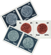 ANCIENT COINS Series POSTAGE STAMP Set 1979 NEPAL MINT/MNH - Coins