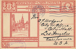 Nederland - 1925 - 12,5 Cent Geïllustreerde Briefkaart G199b Van Amsterdam Naar Los Angeles / USA - Ganzsachen