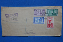 AE15 BECHUANALAND  BELLE LETTRE RECOM.   1947 LOBATSI POUR SALISBURY  RHODESIA+ + AFFRANCH. PLAISANT - 1885-1964 Bechuanaland Protettorato