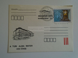 D184760  Hungary  Potstcard Levelezőlap - MEZŐTÚR  Alma Mater  450 Years Of  Local School Anniversary  1980 - Briefe U. Dokumente