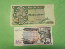 Classeur AA /ZAIRE / Lot De 2 Billets Dans L'état - Other - Africa