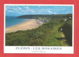 C.P.M.( 22 ) « PLERIN-sur-MER » La Plage Des Rosaires - Jolie Vue Générale Animée  .X2 Phts - Plérin / Saint-Laurent-de-la-Mer