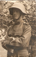 Cpa Suisse, Carte-photo D'un Soldat Du Régiment Neuf, Bataillon 21, 3e Cie, Jura, Instituteur Beuchat à Bonfol, 30' - Regimente