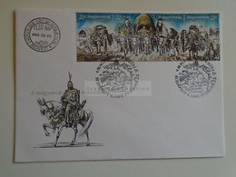 D184772   Hungary  - FDC  Cover -  1995  Histoire Horses Horse Chevaux Cheval Caballos Cavalli - A Magyarok Bejövetele - Lettres & Documents