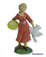 97337 Pastorello Presepe - Statuina In Plastica - Venditrice Di Uova - Kerstkribben