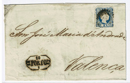 Portugal, 1857, # 12, Porto- Valença - Briefe U. Dokumente