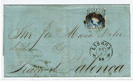 Portugal, 1856, # 7, Lisboa-Valença - Lettres & Documents