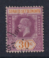 Straits Settlements: 1921/33   KGV    SG235a    30c   [Die II]       Used - Straits Settlements