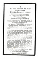 ++  OORLOGSSLACHTOFFER C.HUYS °DUDZELE 1925 +1945 BUCHENWALD (L.HOEVENAEGEL) - Imágenes Religiosas