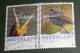 Nederland - NVPH - 3013 - Vogels - 2017 - Persoonlijk Gebruikt - Cancelled - Vogels - Paar - Aalscholver - Spreeuw - Personnalized Stamps