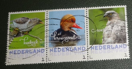 Nederland - NVPH - 3013 - Vogels - 2017 - Persoonlijk Gebruikt - Vogels - Trio - Koekkoek - Krooneend - Wespendief - Francobolli Personalizzati