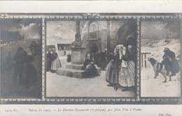 SALON 1907 LE DERNIER CAMARADE TRYPTIQUE PAR JULIO VILA Y PRADES ND N°1919 - Malerei & Gemälde