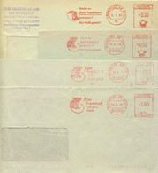 129  Singe, Zoo Francfort: 4 Ema D'Allemagne, 1969-1986.  Monkey, Frankfurt Zoo: 4 Meter Stamps From Germany - Scimmie