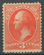 United States 1887 3c ☀ Vermilion Bank Note Issue - George Washington ☀ MLH Cat 225$ - Nuevos