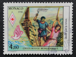 MCO1720U1 - Monaco Red Cross - 4 F Used Stamp - Monaco - 1990 - Usados