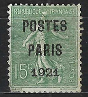 FRANCE Préoblitérés 1921: Le Y&T 28, (*), Aminci, Forte Cote - 1893-1947