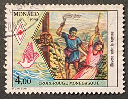 MCO1720U2 - Monaco Red Cross - 4 F Used Stamp - Monaco - 1990 - Usados