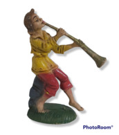 74306 Pastorello Presepe - Statuina In Plastica - Musicante - Nacimientos - Pesebres