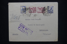 ESPAGNE - Enveloppe De Sevilla Pour La Belgique En 1938 Avec Cachet De Censure- L 108274 - 1931-50 Covers