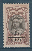 OCEANIE N° 44 SURCHARGE * - Unused Stamps