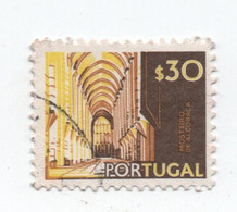 PORTUGAL»$30»1974»ALCOBAÇA MONASTERY»MICHEL PT 1241xI»USED - Used Stamps